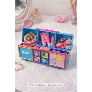 Vintage Barbie Petite Accessory Case 2002 Tara Toy Y2K Organizer Pink Blue